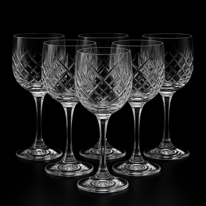 Verre à vin blanc traditionnel en cristal de Bohême