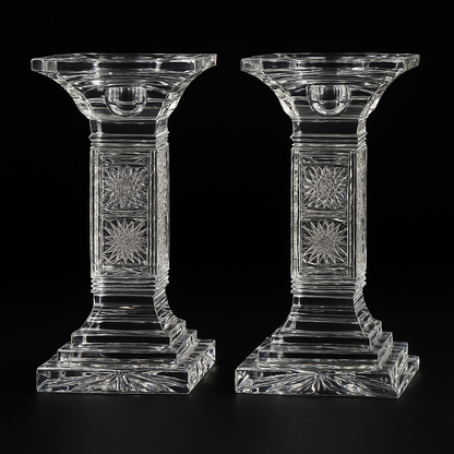 Bougeoir sculptural en cristal Vérone
