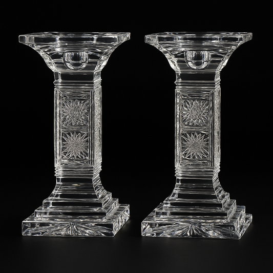 Bougeoir sculptural en cristal Vérone