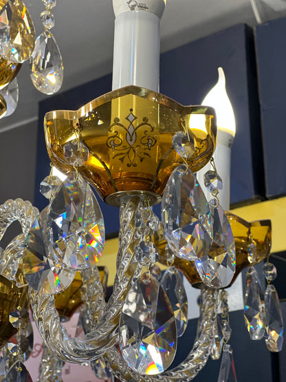 Lustre Bohémia Rosélia – Cristal de Bohême à 6 Lampes